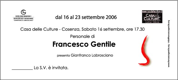 Personale di Francesco Gentile